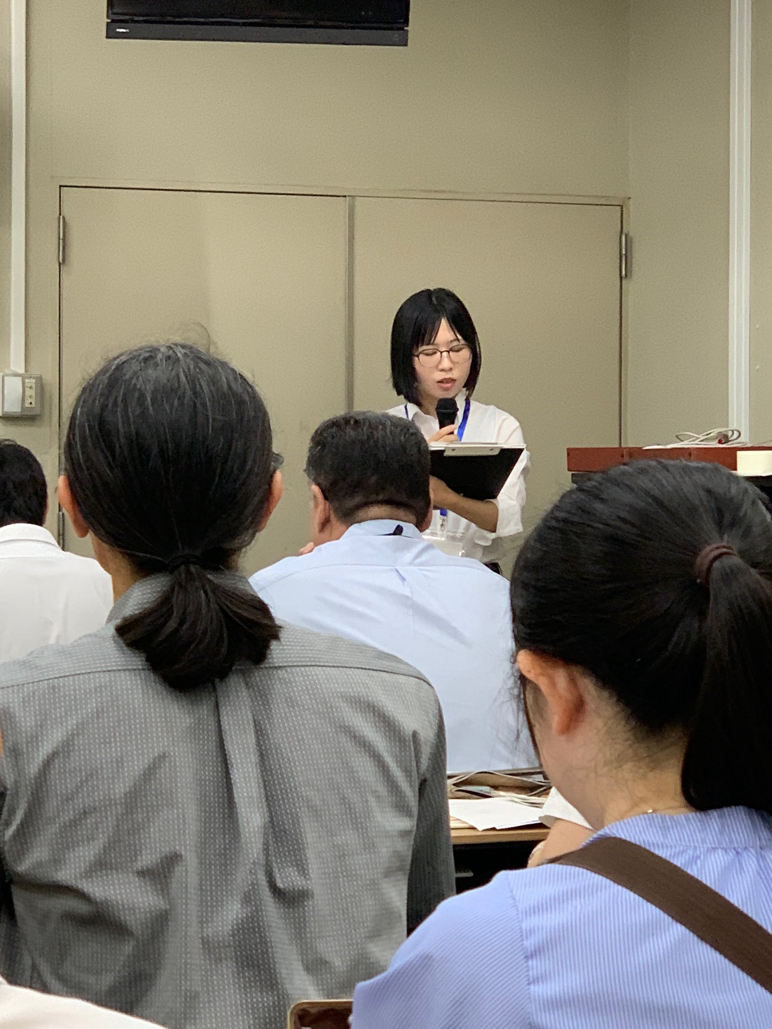 事務連絡の様子